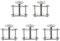 sourcing map Flow Control Tubing Clamps Adjustable Swivel Screw Compressor Hose Clamp for Lab 5Pcs