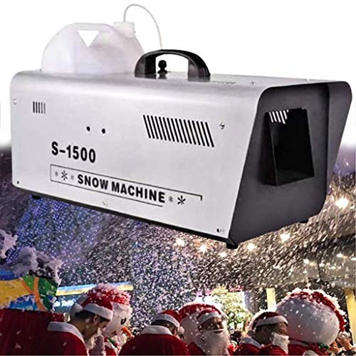 QMZDXH Schneemaschine für Den Außen- Oder Innenbereich, 1500W Professioneller Bühnen-DJ-Party-Schneeflockenhersteller Mit Controller, Perfekt für Bühneneffekte, Weihnachten