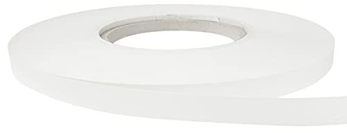 DecoMeister Cinta de Melamina de Borde con Adhesivo Termofusible Para Cantos Cintas Adhesivas Para Planchar Para Muebles Tableros Armarios Estantes Chapa Efecto Madera 21mm x 5m Blanco Ártico