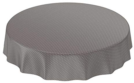 ANRO Tischdecke Wachstuch abwaschbar Wachstuchtischdecke Wachstischdecke Modernity Dunkelgrau Rund 120cm