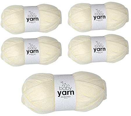 Korbond Doppelstrick-Babygarn, cremefarben, 500 g, 180113_5