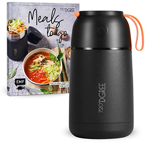 720°DGREE Thermobehälter Essen 730ml “wunderJar” +Rezeptbuch - Auslaufsicher, BPA-Frei - Edelstahl Isolierbehälter, Thermo Lunchbox - Unterwegs Warme, Kalte Speisen, Brei, Suppe, Müsli to Go