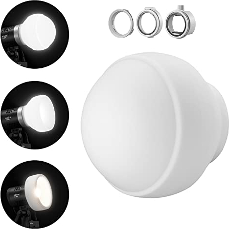 GODOX ML-CD15 Diffusion Dome Kit für ML30 MLBI ML60 ML60BI TT600 TT685S TT685 V860II TT520II V1S V1C V1N V1F V1O V860III-S TT685S AD100PRO AD200PRO AD300PRO AD400PRO (inklusive 3 Adapter)