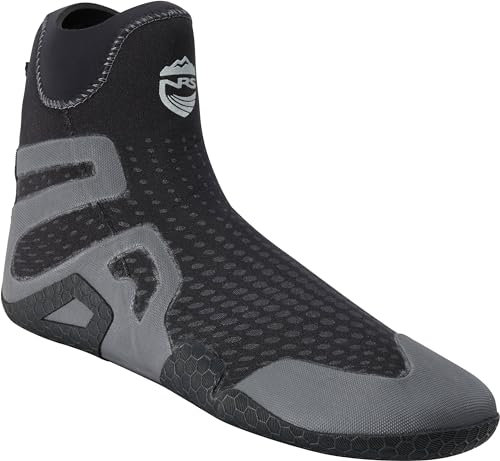 NRS Freestyle Wetshoe - Neoprene Insulation Paddling Boot for Rafting, Kayaking, SUP, Black, 7 UK