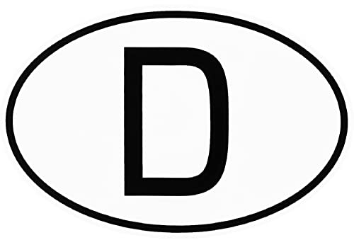 Deutschland D-Schild Kennzeichen D Schild Aufkleber 13,5 x 9 cm