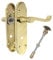 Door Handles Internal Brass Finish, Epsom Back Plate 170 x 40mm Haven Hertiage - Sold in Pairs (Bathroom Handle x 1)