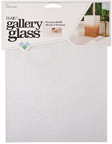 Gallery Glass, Diamond 8x8 Inch Texture Plate Mold Perfect for Stained Glass DIY Arts and Crafts, 19725