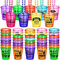 27 Pieces Shot Glass on Beaded Necklace Plastic Shot Necklace Cups Naughty Shot Glass Favors for Adults and Teens Birthday Gifts Wedding Party Supplies, 9 Styles