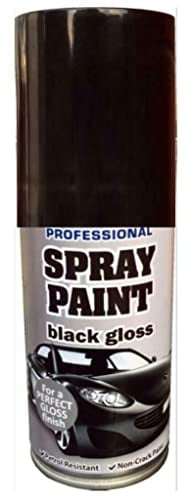 Elito Home & Garden® Black Gloss Spray Paint 400ml | Professional Quality | Ideal and Perfect Finish for Cars, Bikes, Vans, Metal and Wood (Pack of 1 - 400 ml, Black Gloss)