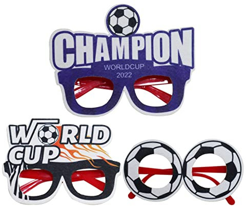 BOLOMORO 3pcs UK Flag Sunglasses Patriotic Party Eyewear Masks for 2022 World Football Cup