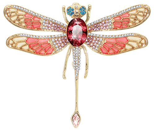 KristLand Broche Libellule épingles Broches Corsages avec des Pierres De Cristal Scintillantes Badges Broches De Vêtements Bijoux Coffrets Cadeaux pour Femmes Dames