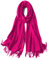 Van Der Rich ® - Schals mit Fransen Baumwollqualität - Damen (Uni-Fuchsia)