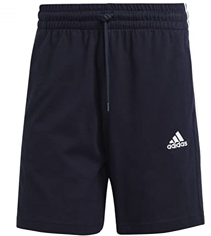 adidas Men's Essentials 3-Stripes Shorts, Legend Ink/White, S