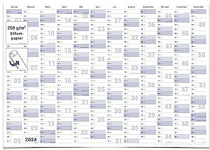 DIN B1 Wandkalender 2027 – XL Jahresplaner 100 x 70 cm, gefalteter Wandplaner, Premium Qualität, Jahreskalender 2027 in deutscher Sprache – von Gigatime