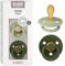 BIBS Colour Symmetrical Schnuller 2er Pack, BPA-frei Dummy-Schnuller, Symmetrischer Nippel. Naturkautschuk/Latex, Hergestellt in Dänemark. 6-18 Monate (2er Pack), Sage/Hunter Green