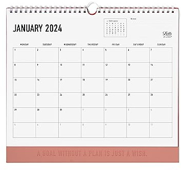 Letts Conscious 2024 Wall Calendar - clay