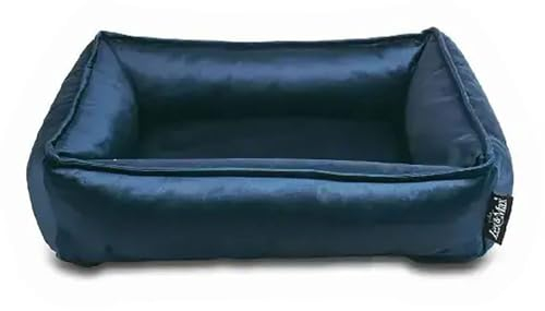 Lex & Max Hundebett Amsterdam,Mit waschbarem Bezug (M, Blau)
