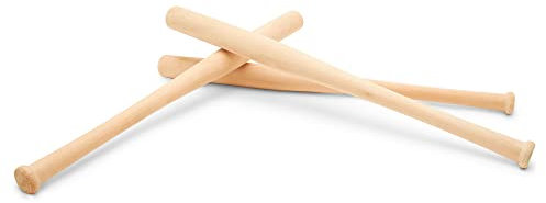 Holz-Baseballschläger, 45,7 cm, 10 Stück, unlackiert, Mini-Baseballschläger, kleiner Schläger, Party-Dekoration, Schlafzimmer, Basteln, von Woodpeckers
