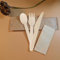 Cubiertos desechables de madera,150 piezas,reciclables,Madera envueltos Individualmente en Papel,enedores y cucharas para fiestas,camping,viajes y barbacoas, resistentes,100% Natural