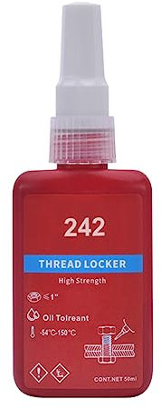 Schraubensicherung mittelfest, Schraubenkleber mittelfest, Schrauben- und Muttersicherungsmittel, Schraubenkleber, Gewindekleber für alle Stähle wasserfest & hitzebeständig, abnehmbar, 50 ml