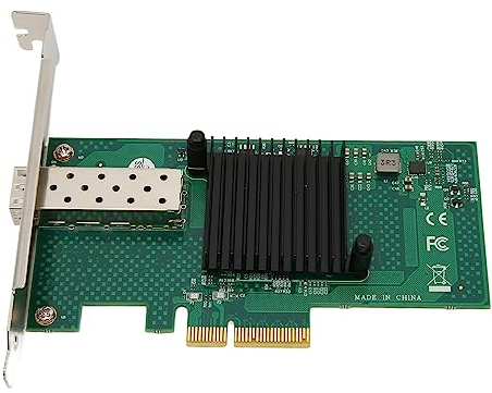 Zunate Tarjeta de Red PCIe, 10000Mbps PCI Express X4 5GT SFP LC Tarjeta Adaptadora de Red de Fibra óptica Gigabit Ethernet, Inicio Remoto PXE, Filtrado VLAN, para Windows