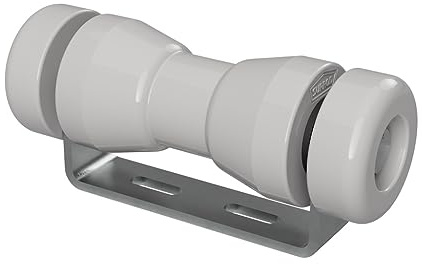 SUPROD Polyurethan Kielrolle mit Halter inkl. Endkappen Bootstrailer Sliphilfe verzinkt 160 mm (+ EC), grau