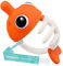 Mombella Clownfish Teether Toy Clownfisch Baby Beißring Spielzeug für Babys 0 3 6 12 Monate mit Clip, weiches Silikon Kleinkind Zahnen Spielzeug 9 Monate alt beruhigend, Spaß Geschenk für Neugeborene