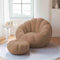 DTLEO Puff Cubierta puf Grande Sofá (SIN Relleno) Infantiles o Cojin de Suelo para Decoracion Habitacion Juvenil, Funda de Puff Salon Grande,Marrón