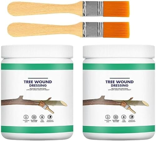 Baumwachs Wundverschluss, Wundverschlussmittel Für Bonsai-Bäume, Baumharz Wundverschluss Für Gartenpfropfen, Heilende Paste Für Pflanzen, Abstrichwurzel, Mit Pinsel (200g)