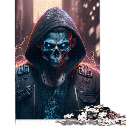 Puzzle für Erwachsene, Skelett-Hacker, Erwachsene und Kinder, Holzpuzzle für Erwachsene, 1000 Teile, Puzzle-Geschenke mit passendem Poster und Quizblatt, 1000 Teile (50 x 75 cm)