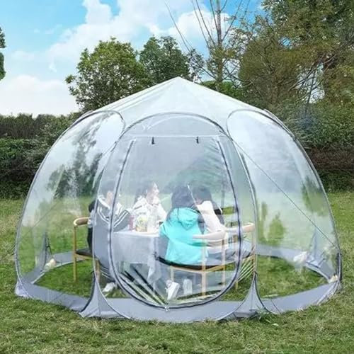 YHUEGH Bubble Tent Pop Up Gazebo, 3.5m Garden Dome Bubble Tent, Clear Bubble House PVC Garden Dome Clear Screen House for Sports Events, Camping, Fishing, Outdoor Activities