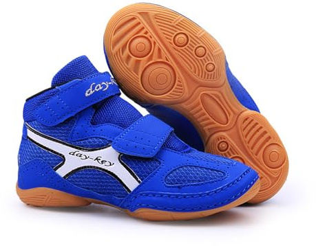 Kraftpaid Chaussures De Lutte pour Enfants,Enfants Wrestling Shoes,Chaussures de Lutte pour Adolescents,Unisexe,Respirant,Confort,Antidérapant,Souple,pour Sports Combat,AthléTisme,Fitness,Gym,Boxe.