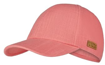 Sterntaler Basecap Uni - Mädchen Schirmmütze aus Baumwoll Musselin - Sommer Baseball Cap anpassbar durch Klettverschluss - Sportive Baby und Kinder Schirmkappe, Koralle, Größe 53