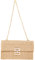 PEUTIER Damen Boho-Clutch aus Stroh, Aprikose, M, Sommer, Hochzeit, 3 Fächer, Premium-Material, 26,7 x 15 cm, 1 Liter, Boho-chic, Frauen, Handtasche, Clutch