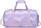 Blume Sporttasche für Mädchen Leicht Reisetasche Kinder Mädchen Trainingstasche Tanztasche 25L Damen Sporttaschen Schulsporttasche mit wasserdichtem Nassfach und Schuhfach