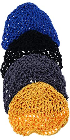 Schlafhaube Gehäkeltes Haarnetz 4 Stück Packung aus Mesh, für Frauen