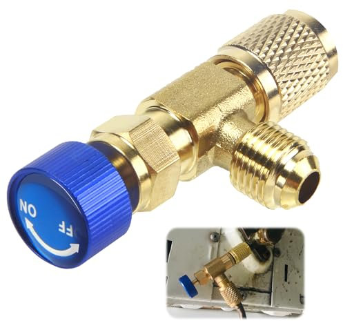 Adaptateur de Valve de Réfrigérant, Soupape de Sécurité Liquide Adaptateur, 5/16 - 1/4 Soupape de Sécurité pour Climatisation - Régulation Précise du Réfrigérant, Préservez votre Climatisation