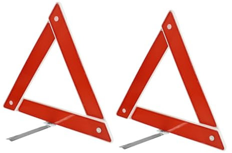 OKUMEYR 2stücke Warnschild Für Auto Verkehrssicherheit Klappbares Dreieckswarnschild Auto-warndreieck Aus Hochwertigem Material Für Straßenbau Und Fahrzeugwartung