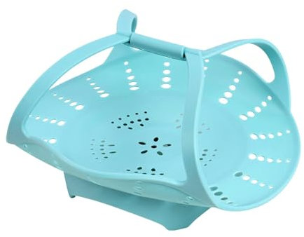Silicone Steamer Basket, Vegetable Steamer, Food Safe Steamer, Microwave Steamer, Pot Steaming Insert, Silicone Heat Resistant Steamer Basket with Strong Feet for Kitchen Accessories