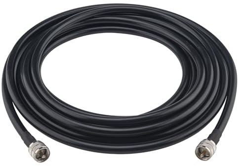 YILIANDUO CB Funk Antennenkabel UHF Stecker auf UHF Stecker verlustarmes RF Koaxialkabel RG213 Reines Kupferkabel Jumper 18ft UHF PL259 Kabel für Amateurfunk/VHF-Funk/SWR-Meter/Antennenanalysator