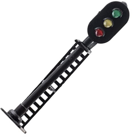 DIYEAH modellbahn Lichter Zug-Ampeln Spielzeugeisenbahn Zuglayout-Szenenmodelle Geländer Zug zubehör Signal ampelschirm rot Modelleisenbahn Ampel grün-gelb-rotes Lampenmodell Metall