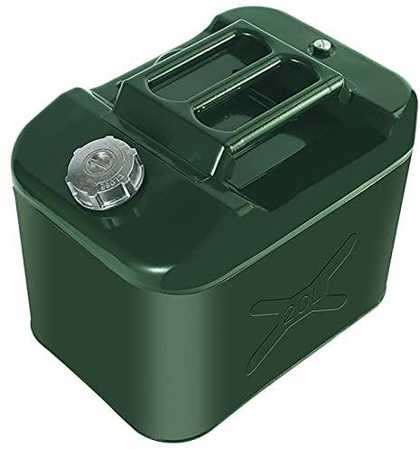 Large Petrol Can Portable Metal Motorcycle Fuel Container Diesel Petrol Oil Water Tank Gasoline Can (Green Military)(20L)