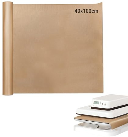 Uadme Teflón de Lámina, Papel Teflón para Sublimar, Hoja de PTFE, Láminas de Transferencia Reutilizable, para Sublimacion, Planchar, Impresión de Camisetas (40x100 cm)