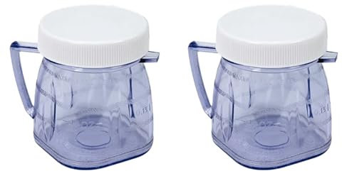 A99G-Paquete de 2 piezas de repuesto para Oster Izer, la mayoría de accesorios de licuadora compatibles con 2 tazas de mini tarros de plástico