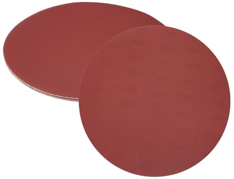 sourcing map 5pcs 12-Inch P800 Sanding Discs, 800 Grits Aluminum Oxide Hook and Loop Stick Back Sandpapers, No-Hole Round Wet/Dry Sander Papers, Sand Auto Car Paint, Wood, Metal