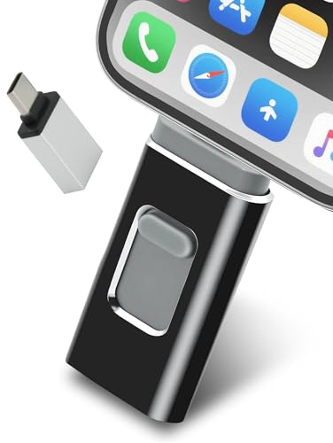 Clé USB 4-en-1 128 Go pour iPhone, Android et PC -Clé USB 3.0 Haute Vitesse