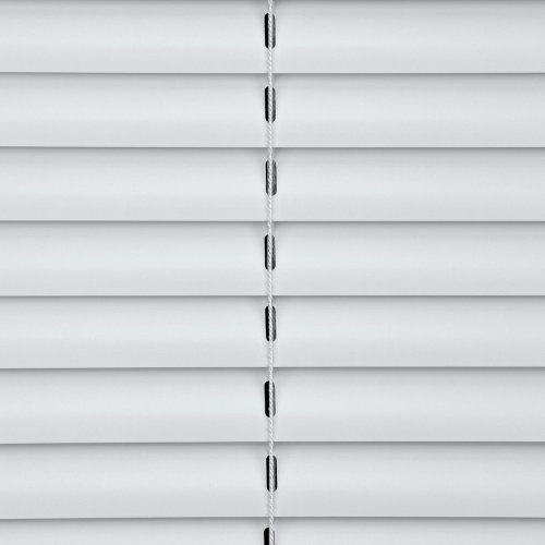 Klemmfix Alu Jalousie Weiß verspannt - Breite 50 bis 90 cm - Höhe 130cm - Tür Fenster Rollo Jalousette Aluminium Fensterjalousie Lamellen Metall (60 x 130 cm)