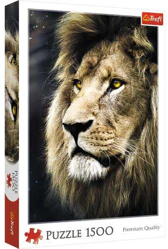 Trefl 26139 Porträt 1500 Teile, Premium Quality, für Erwachsene und Kinder ab 12 Jahren Puzzle Das Portrait des Löwen, Farbig