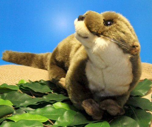 Uni-Toys Kuscheltier Otter Orla 40 cm (28 cm ohne Schwanz) liegend braun Plüschtier Plüschotter