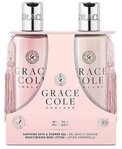Gel douche et bain 300 ml, lotion pour le corps par Grace Cole - Wild Fig & Pink Cedar
